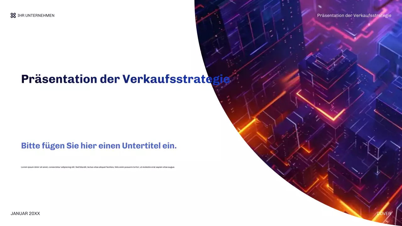 orange moderne Verkaufspräsentation