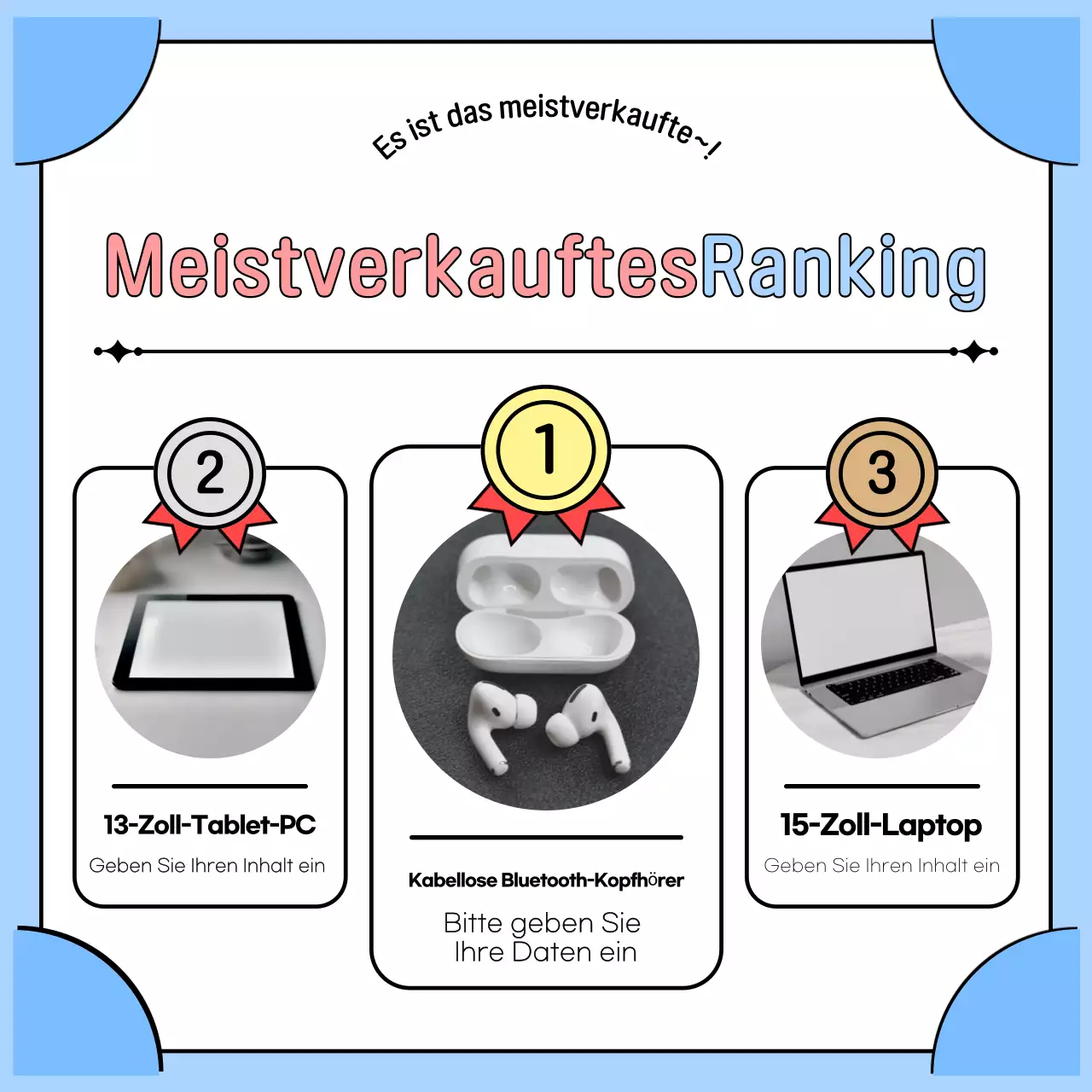 Graduierung in Hellblau