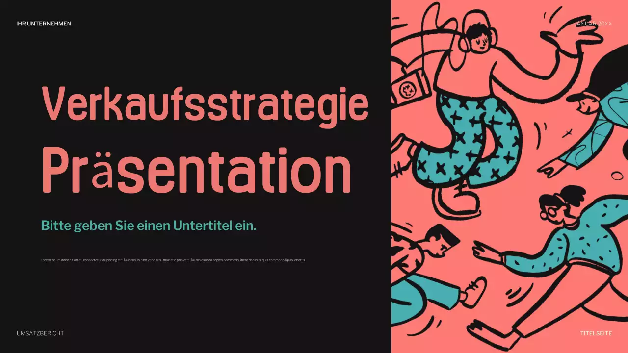 Koralle verspielte Verkaufspräsentation