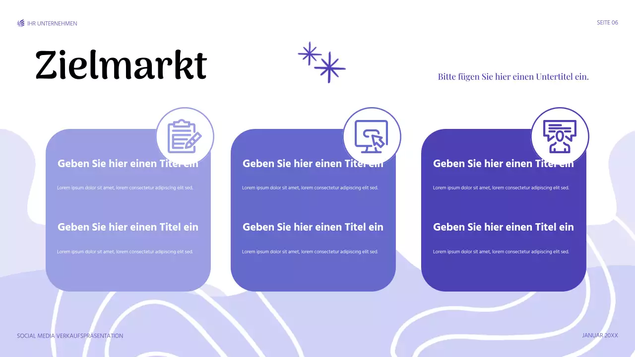 lila moderne Verkaufspräsentation