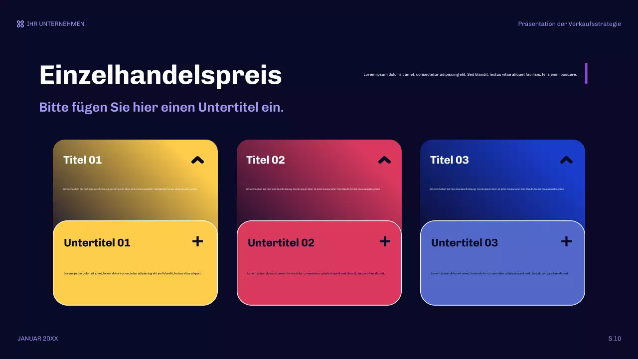 orange moderne Verkaufspräsentation