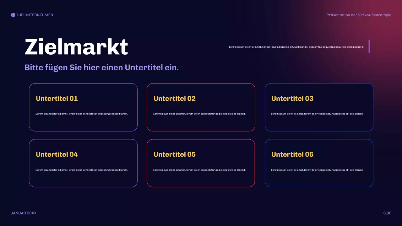 orange moderne Verkaufspräsentation