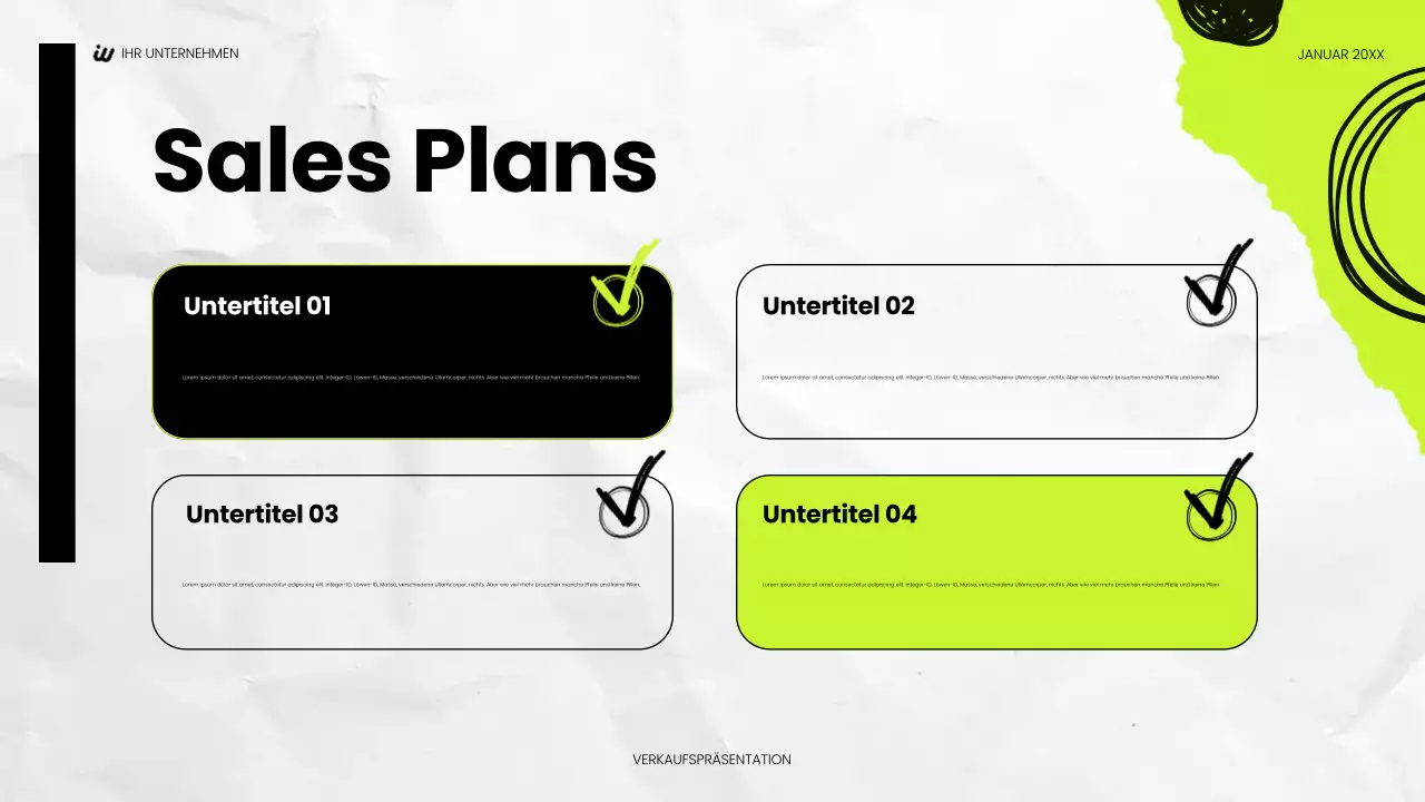 schwarze moderne soziale Präsentation
