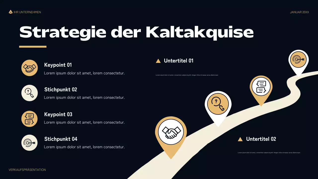 schwarz moderne Verkaufspräsentation