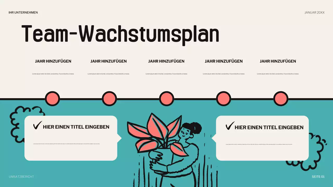 Koralle verspielte Verkaufspräsentation