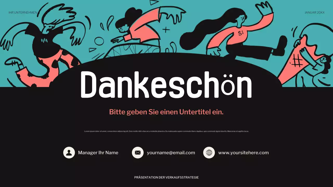 Koralle verspielte Verkaufspräsentation