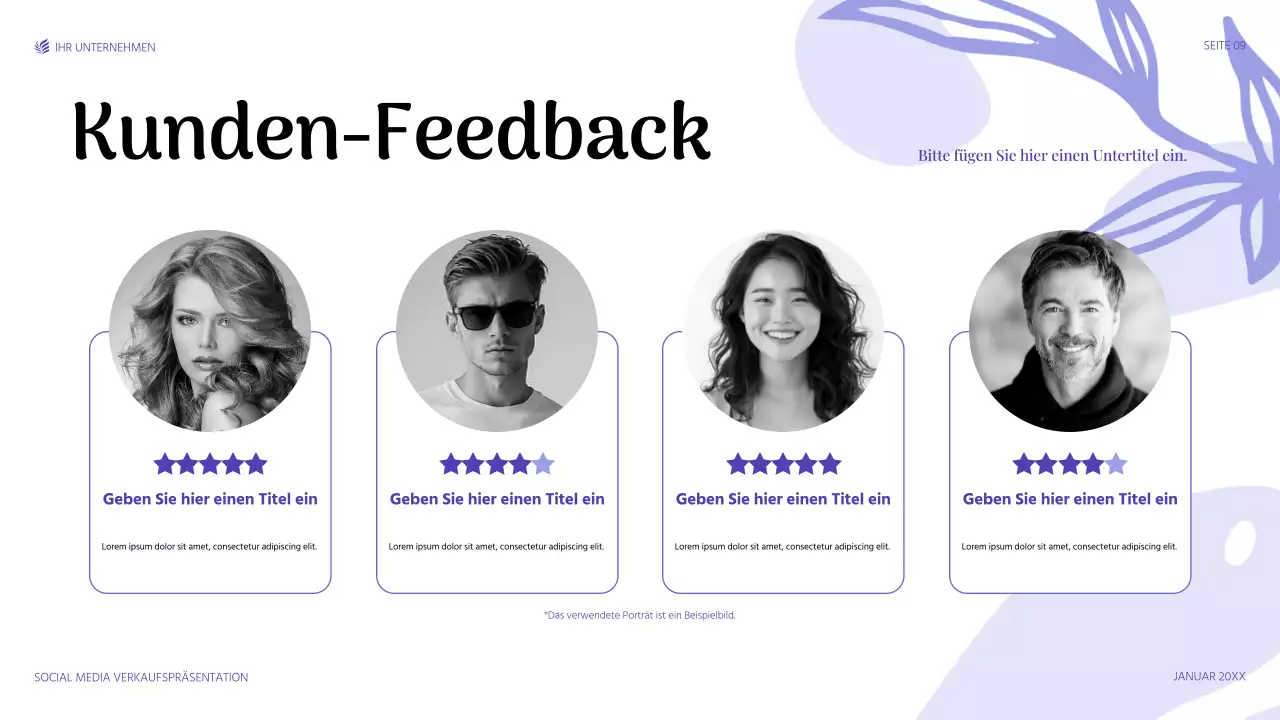 lila moderne Verkaufspräsentation