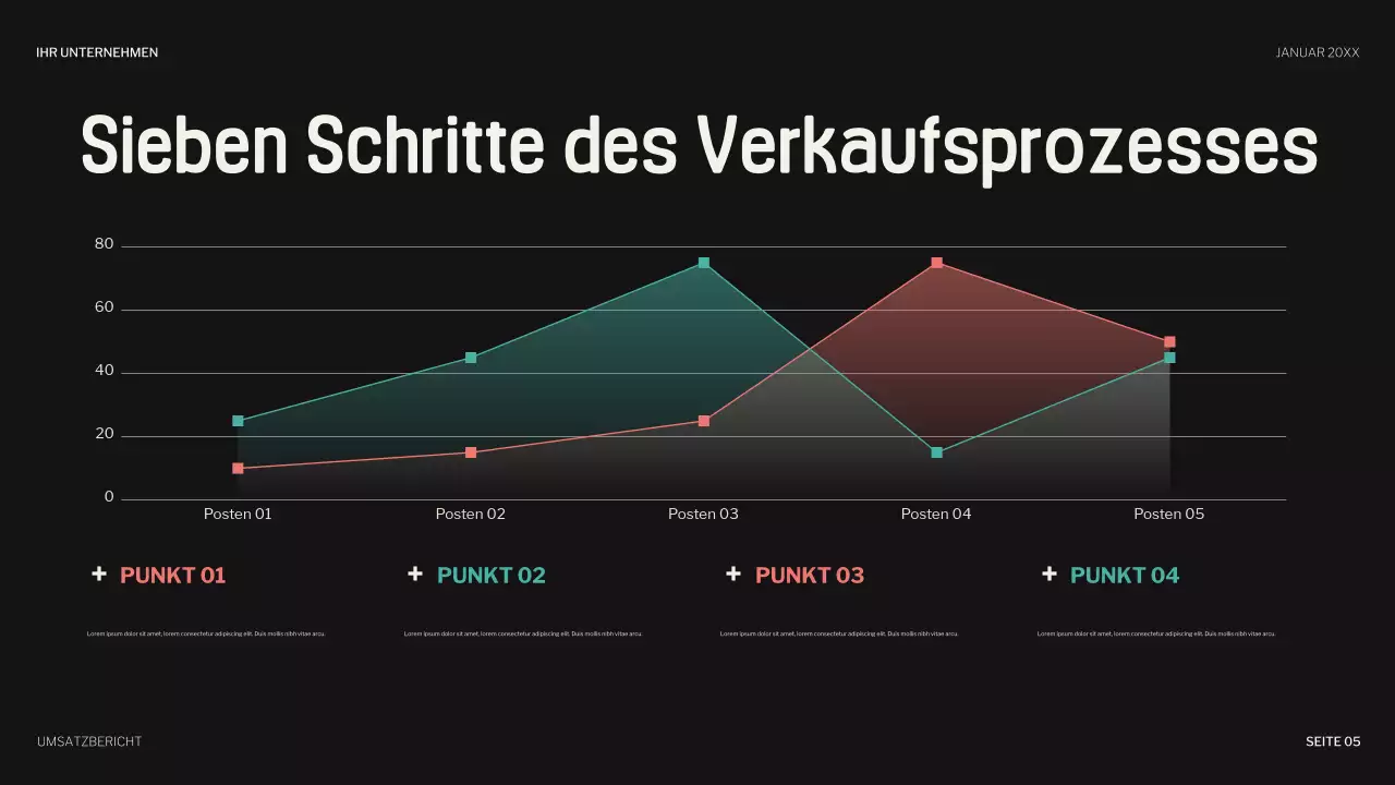 Koralle verspielte Verkaufspräsentation