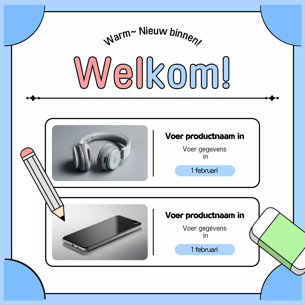 Afstuderen in lichtblauw