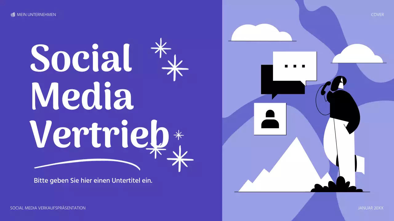 lila moderne Verkaufspräsentation