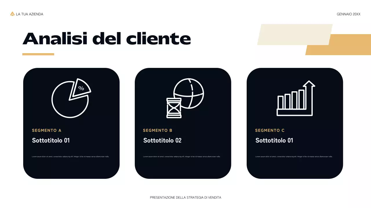 presentazione di vendita nera moderna