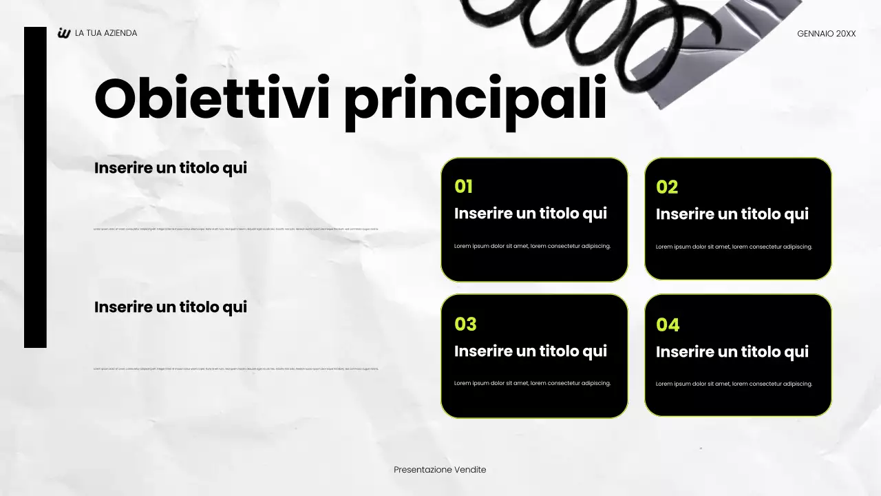 presentazione sociale nera moderna