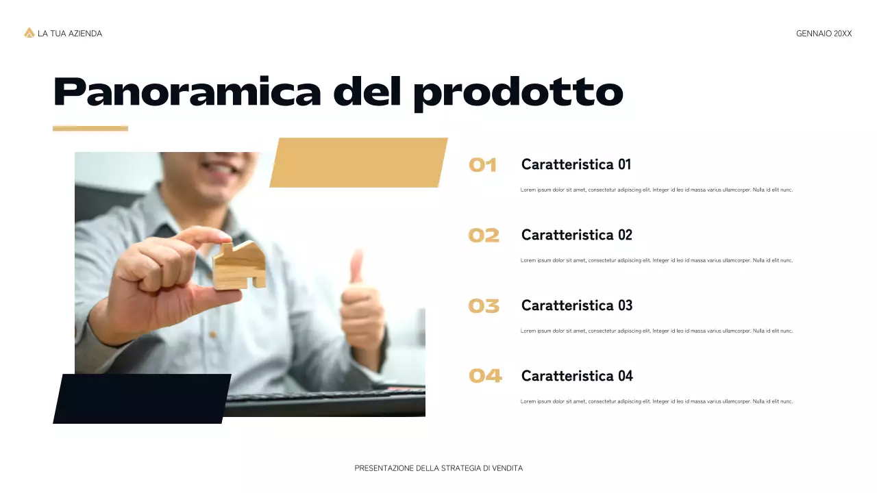 presentazione di vendita nera moderna