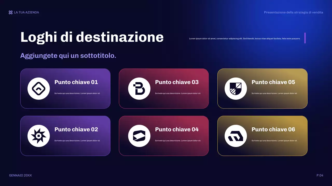 arancione presentazione di vendita moderna