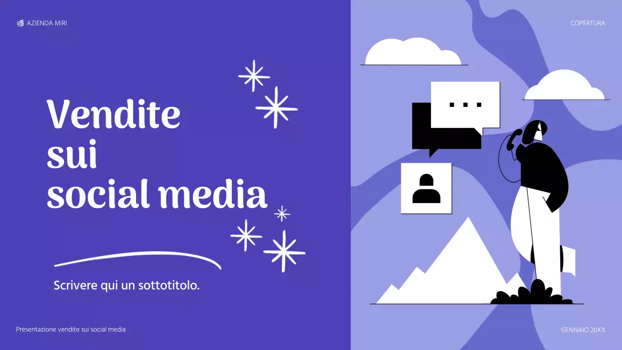 presentazione di vendita moderna in viola