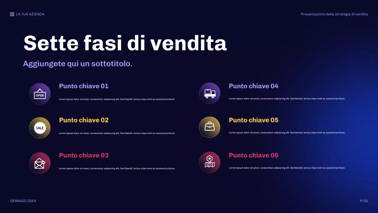 arancione presentazione di vendita moderna