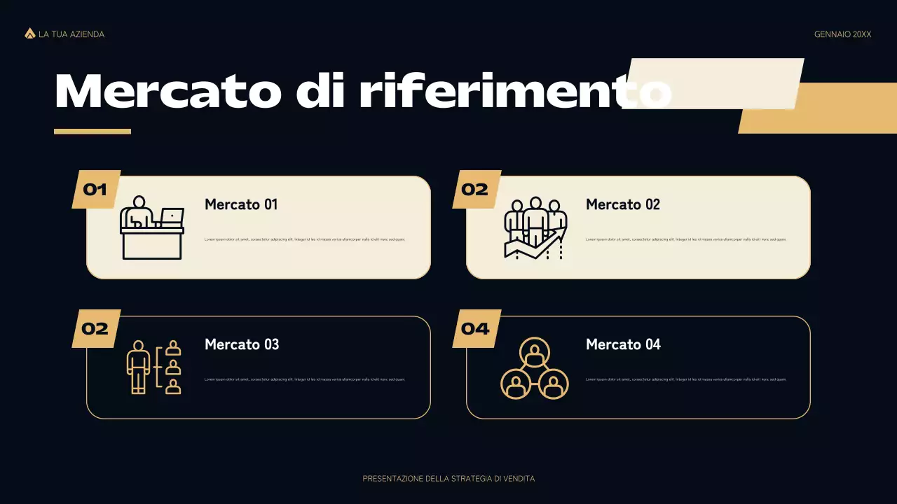 presentazione di vendita nera moderna