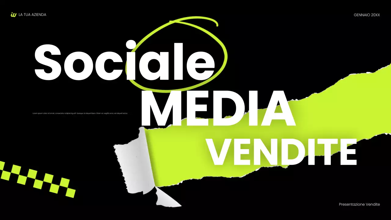 presentazione sociale nera moderna