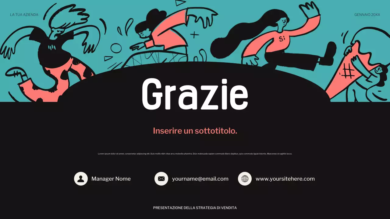 presentazione di vendita giocosa sul corallo