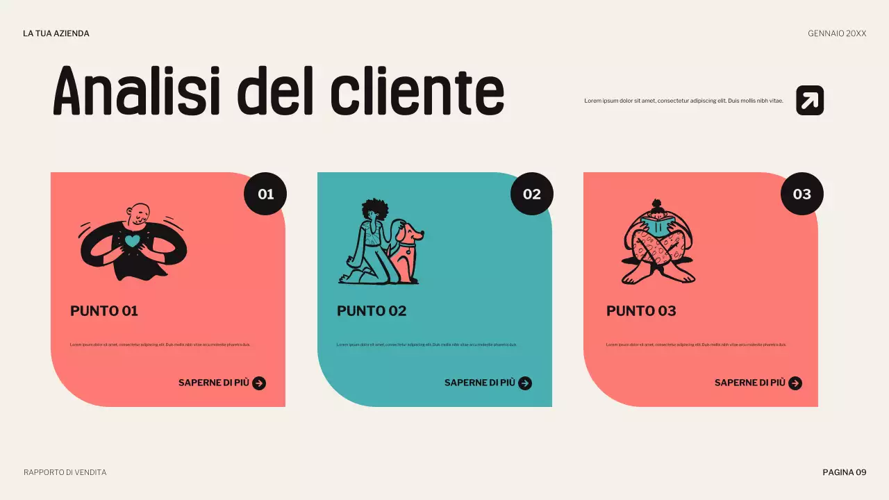 presentazione di vendita giocosa sul corallo