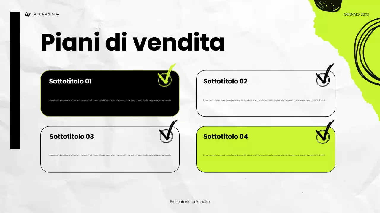 presentazione sociale nera moderna