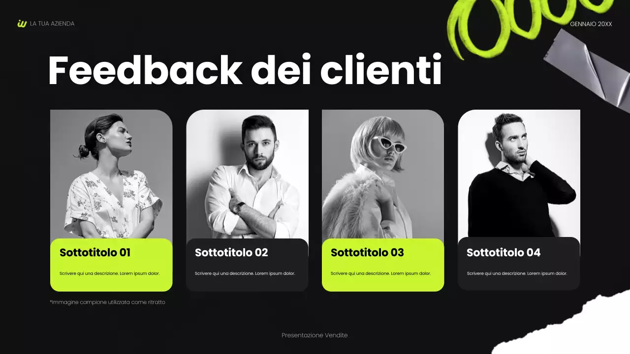 presentazione sociale nera moderna