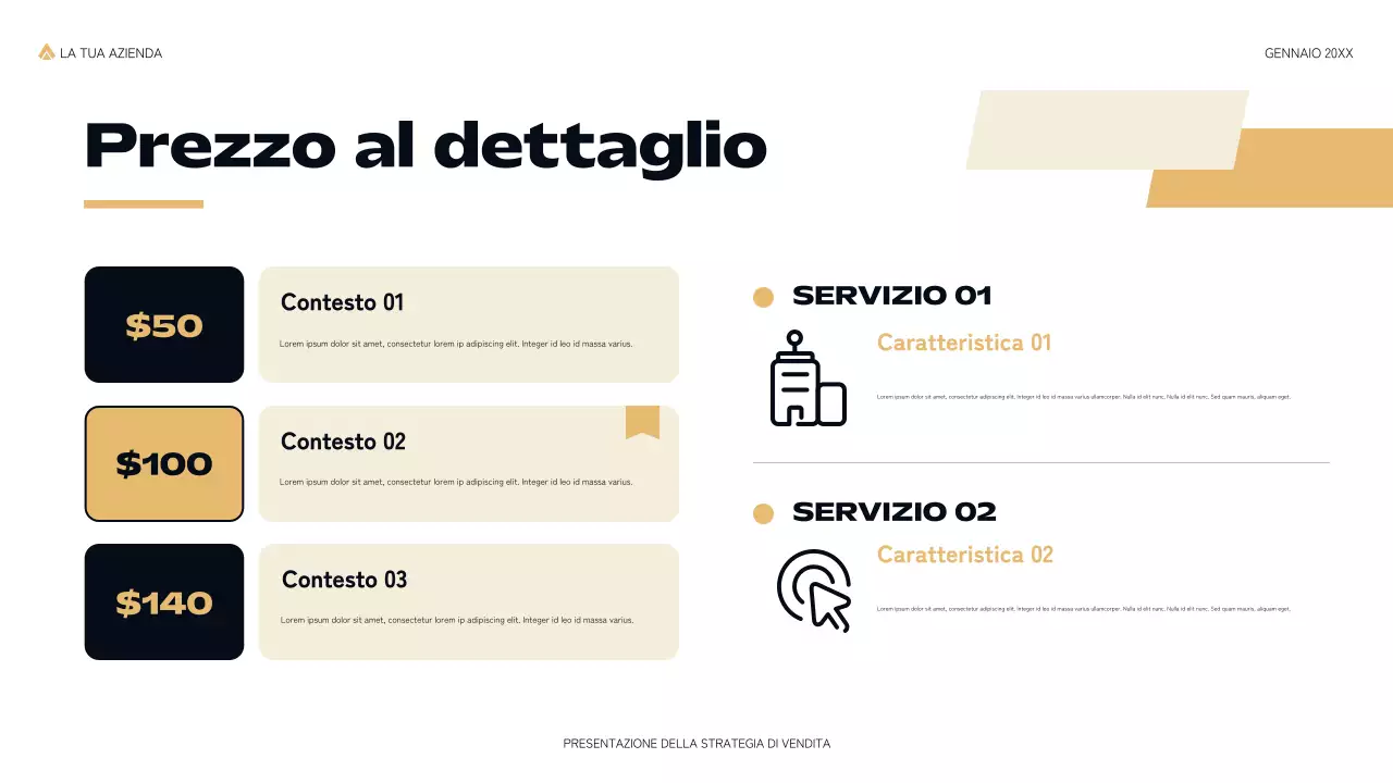 presentazione di vendita nera moderna