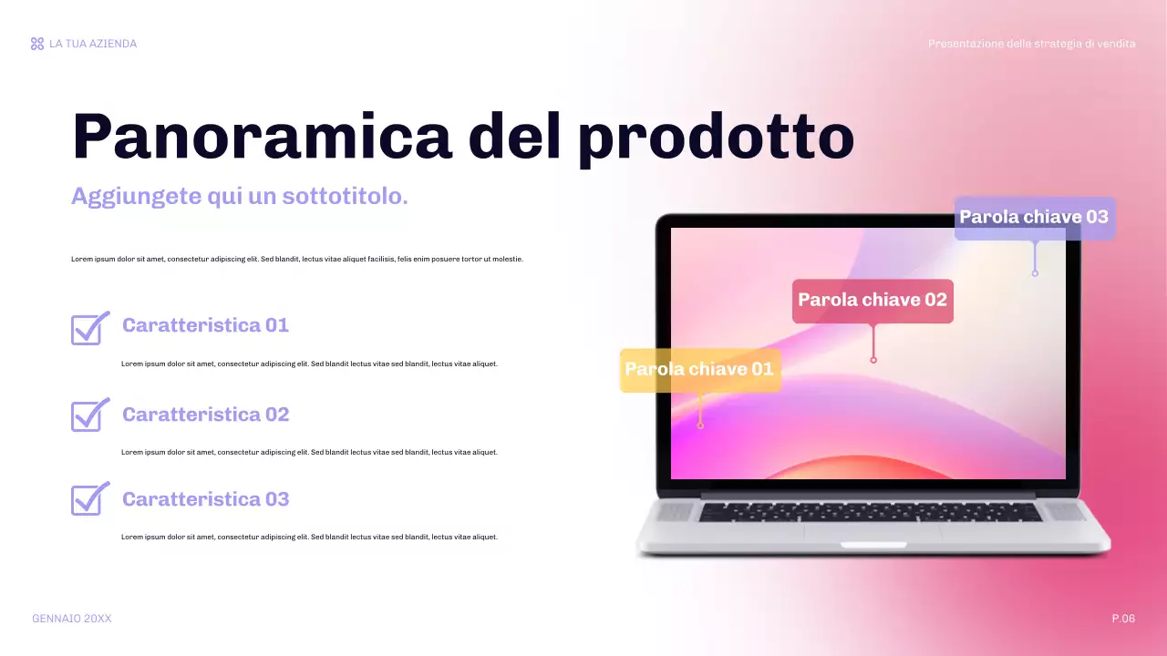 arancione presentazione di vendita moderna