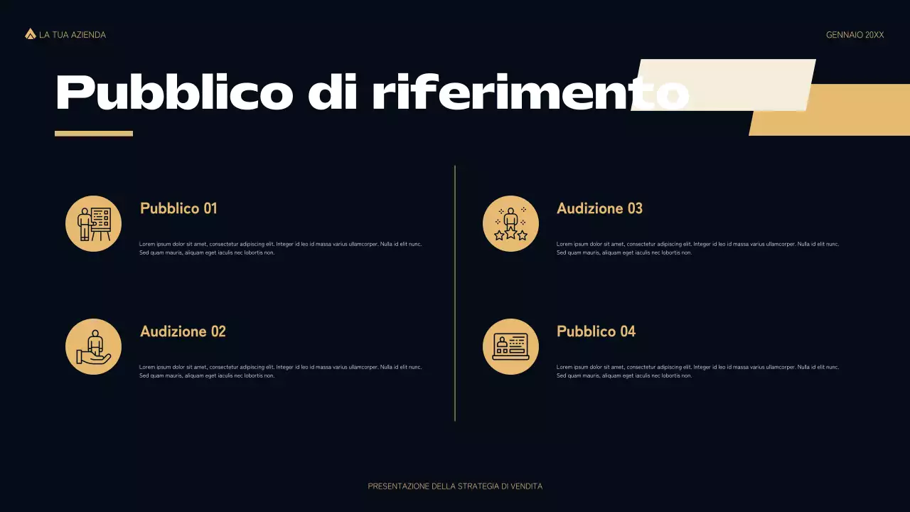 presentazione di vendita nera moderna