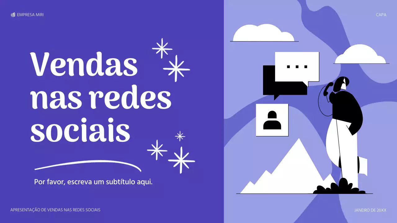 apresentação de vendas moderna em púrpura