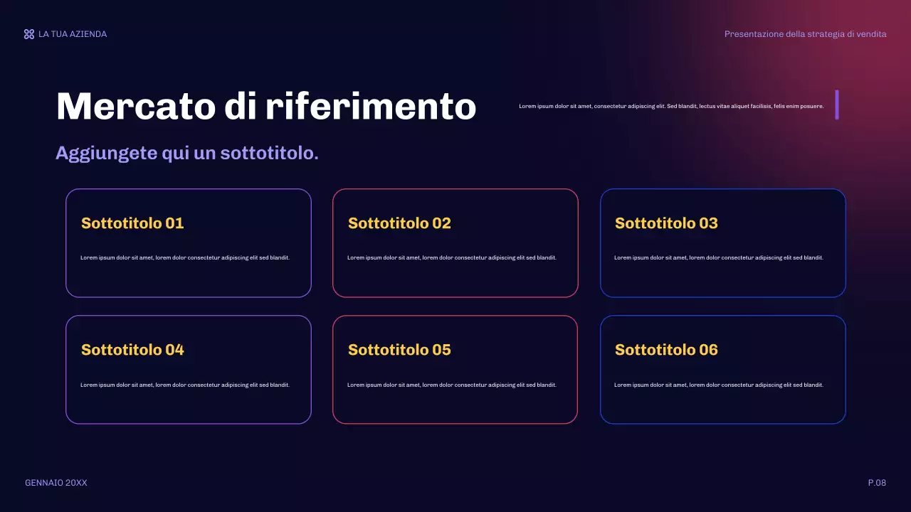 arancione presentazione di vendita moderna