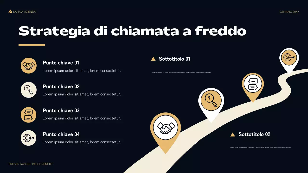 presentazione di vendita nera moderna