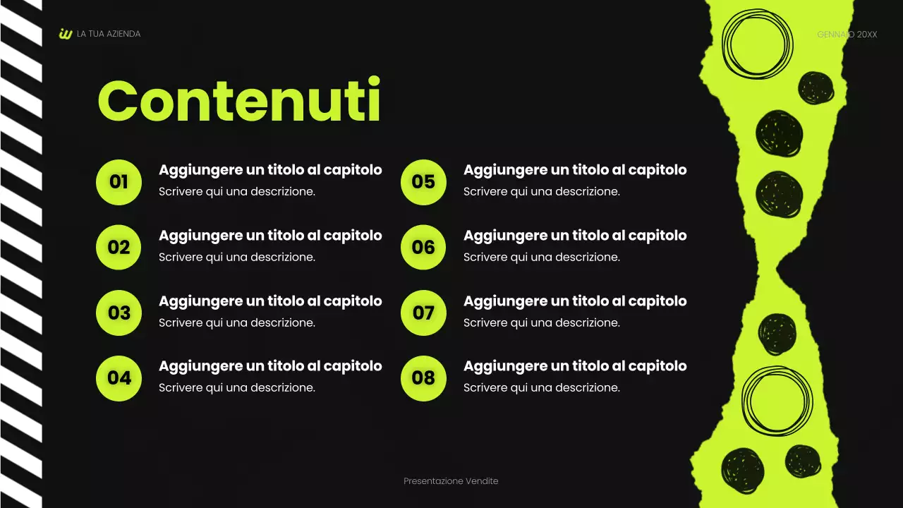 presentazione sociale nera moderna