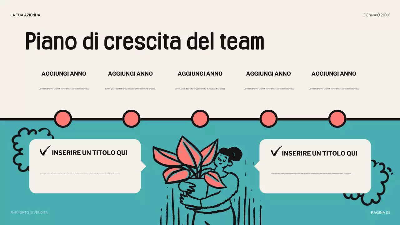 presentazione di vendita giocosa sul corallo