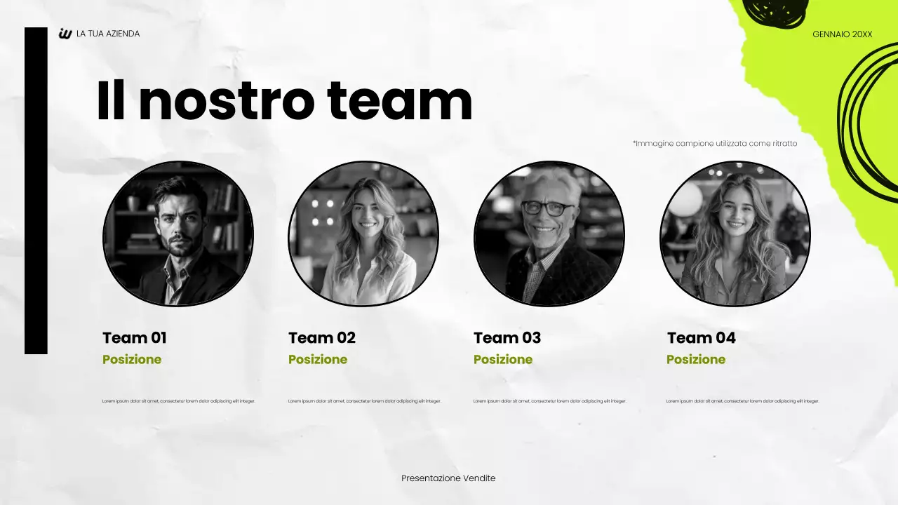 presentazione sociale nera moderna