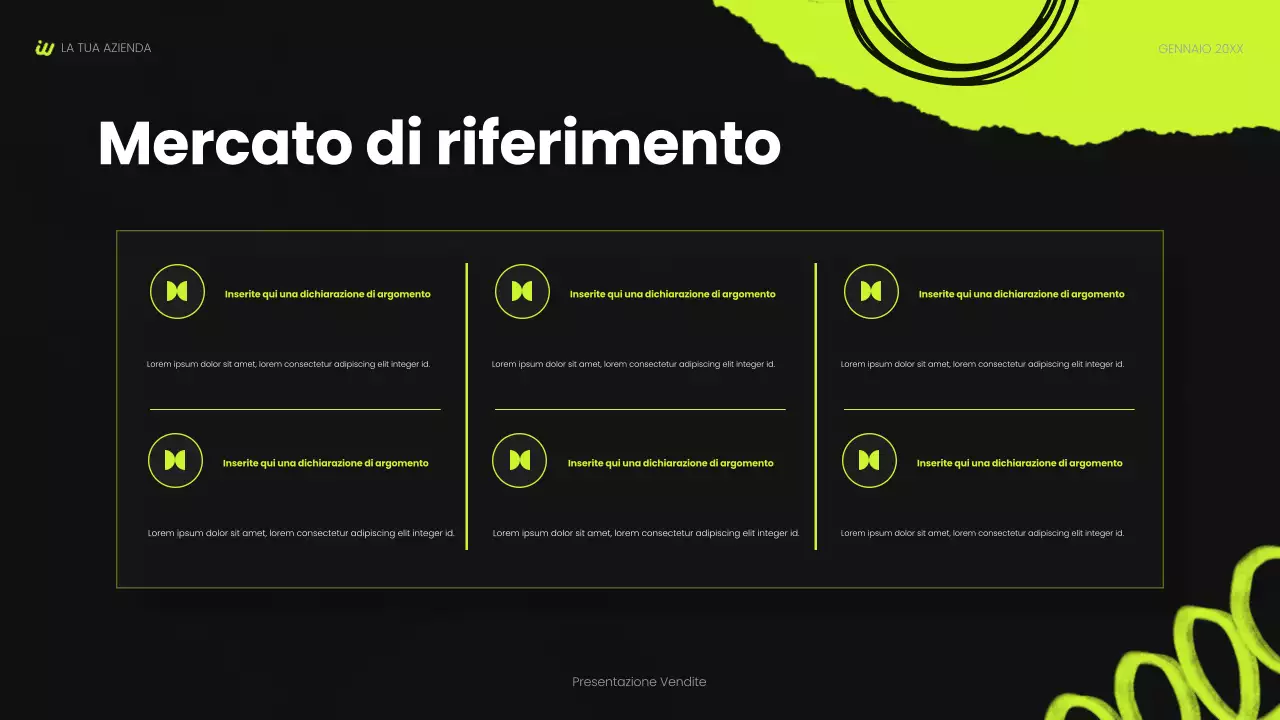 presentazione sociale nera moderna