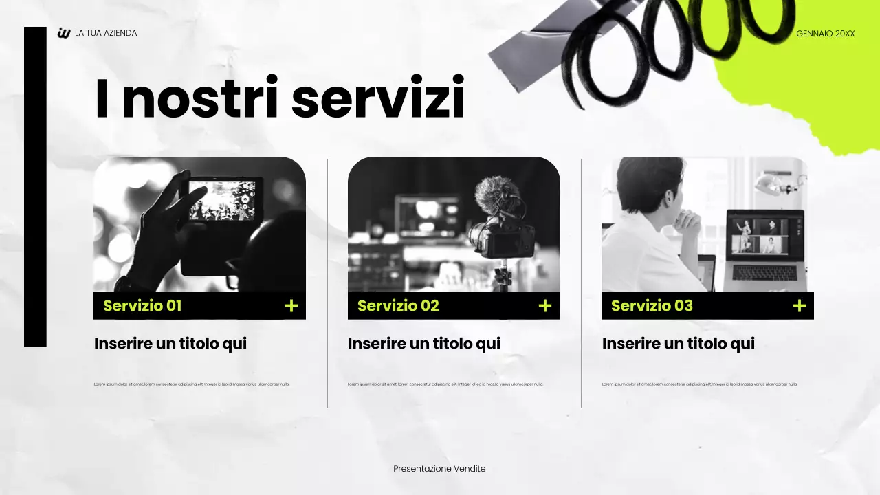 presentazione sociale nera moderna