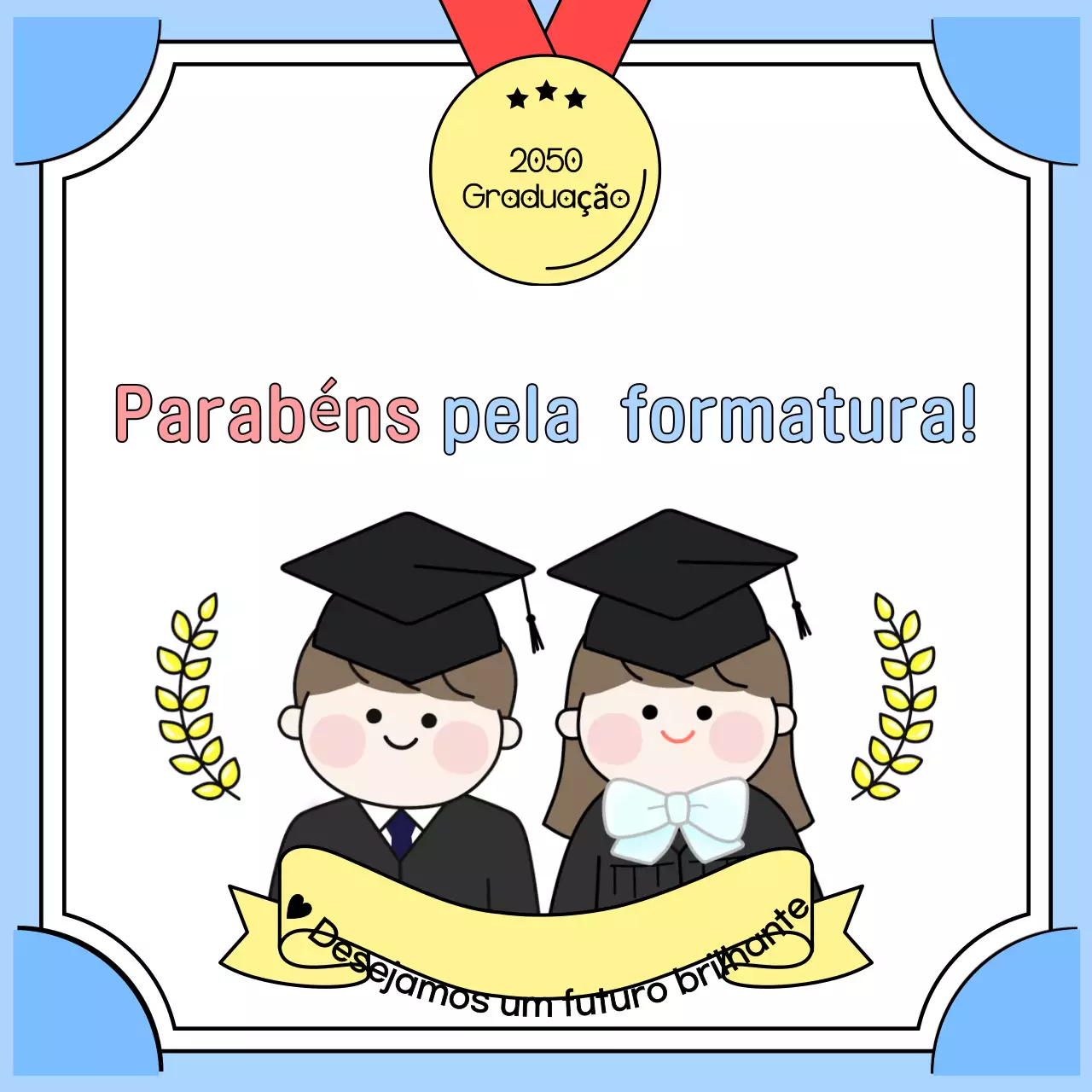 Graduação em azul claro