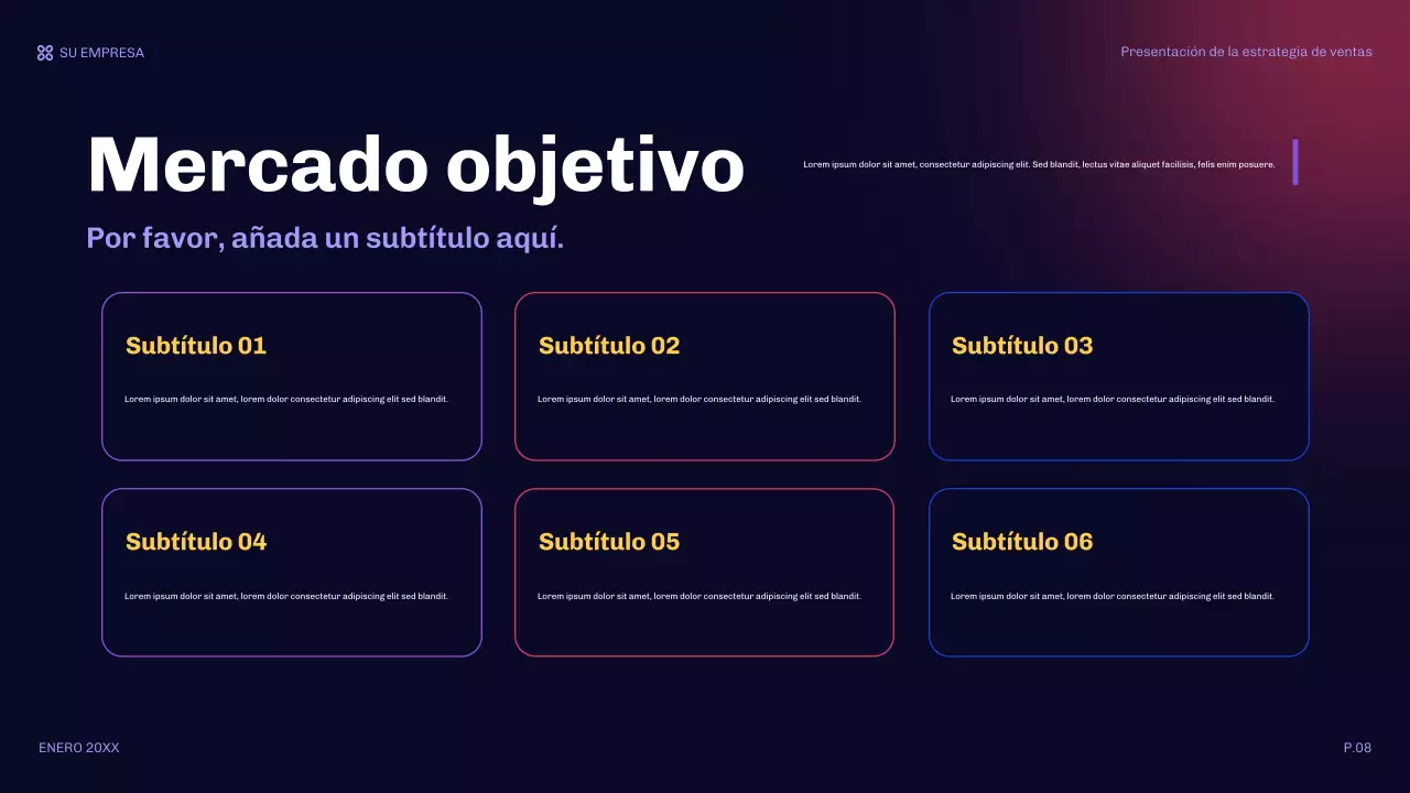 presentación de ventas orange modern