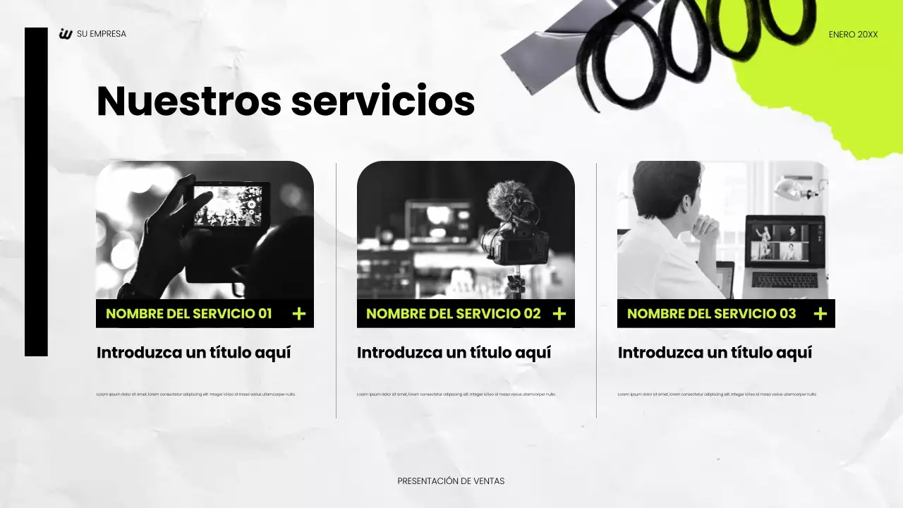 presentación social moderna negra