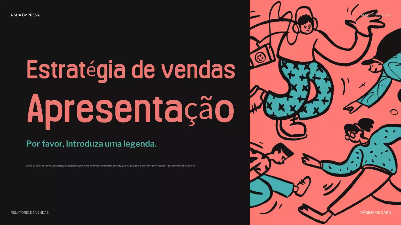 apresentação de vendas lúdica em coral