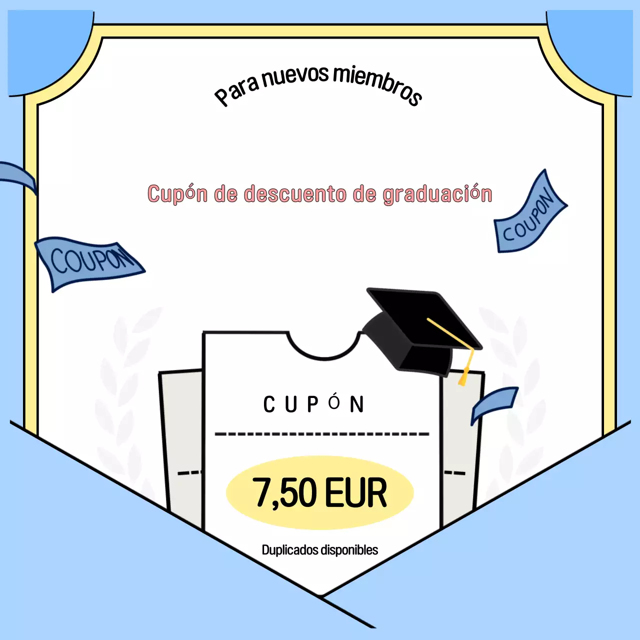 Graduación en azul claro