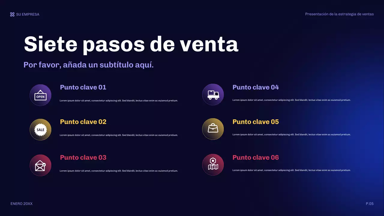 presentación de ventas orange modern