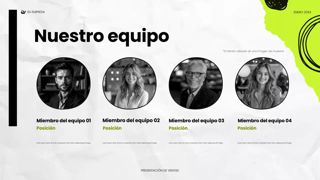 presentación social moderna negra