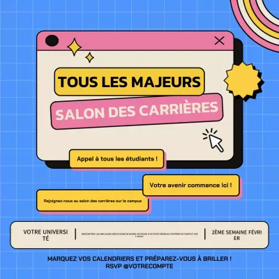 Annonce du salon de l'emploi Postes sur les médias sociaux