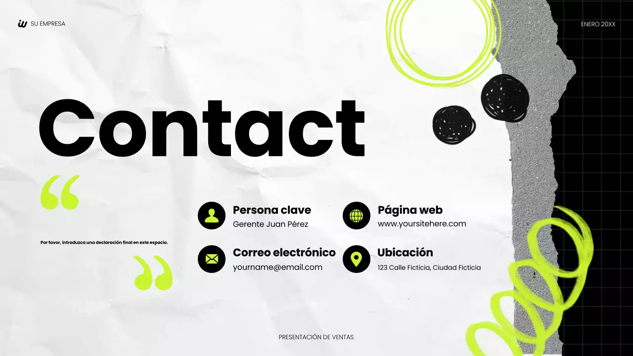 presentación social moderna negra