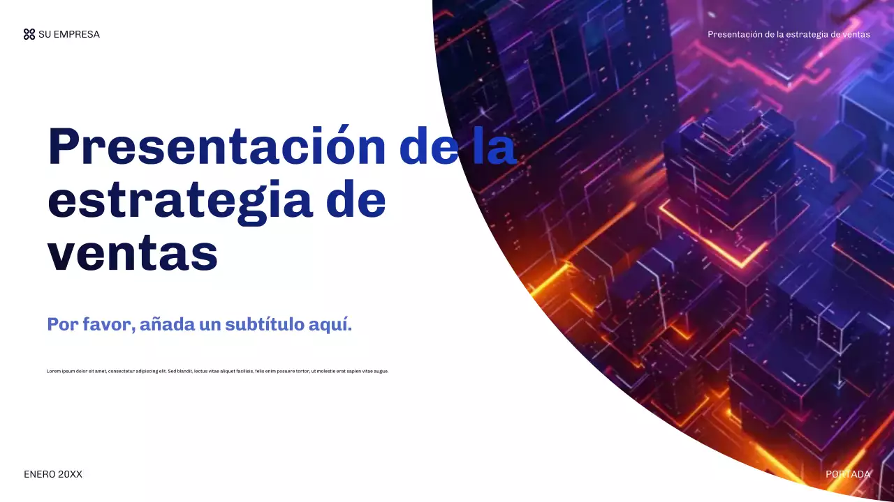 presentación de ventas orange modern