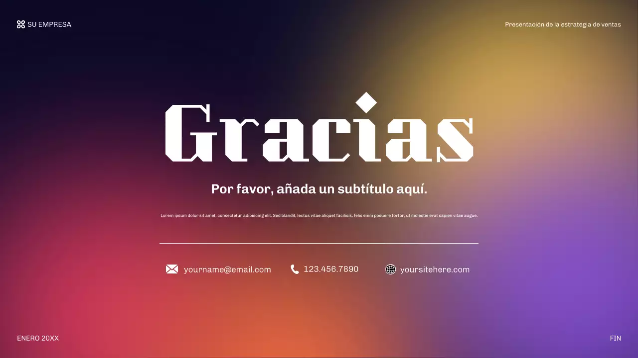 presentación de ventas orange modern