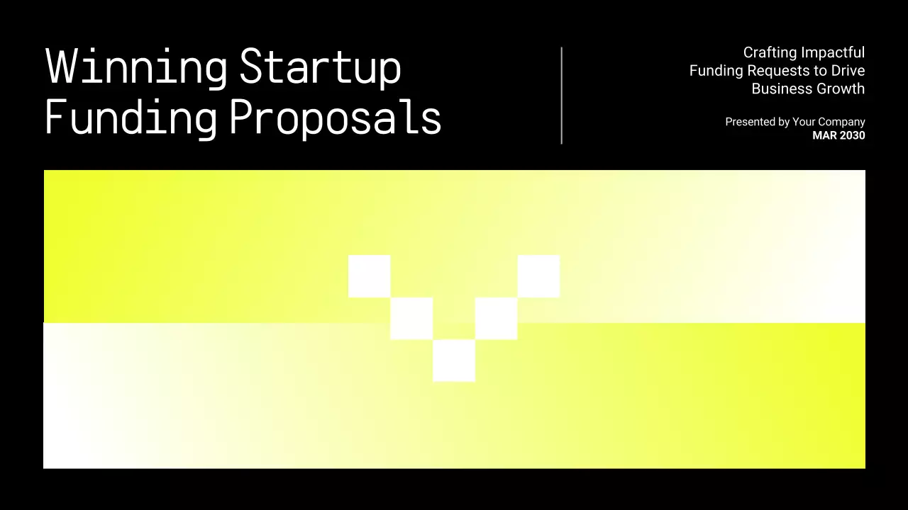 Trendy Bold Tech Startup Funding Presentation