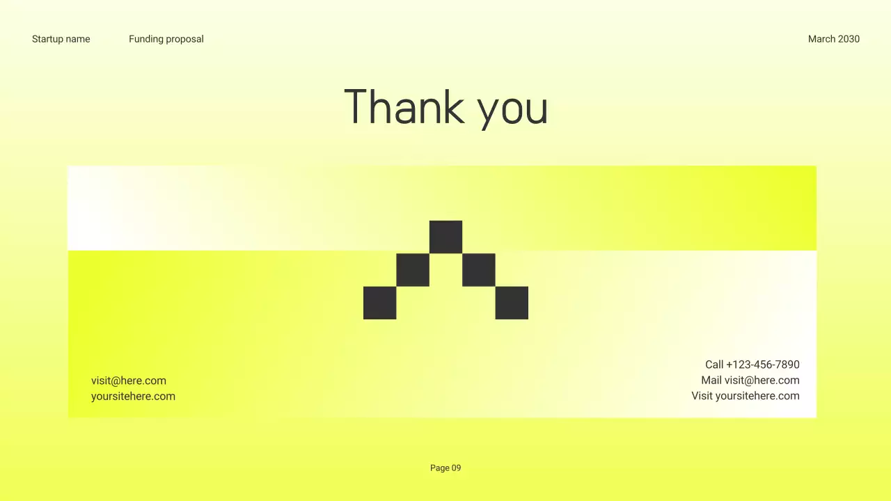 Trendy Bold Tech Startup Funding Presentation